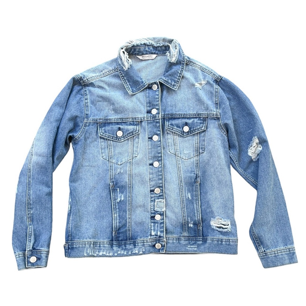 Blu[edit] Distressed Jean/Denim Jacket